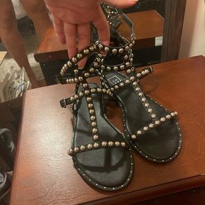 Studded gladiator sandals